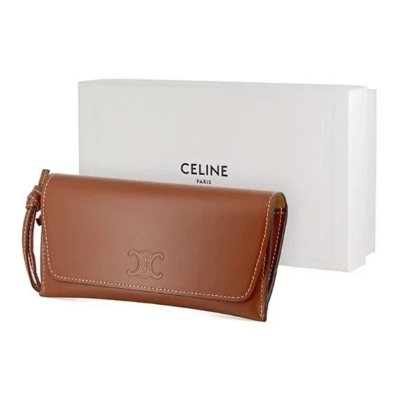 New CELINE Triomphe Havana Square CL40313U 53A Sunglasses Women - Picture 3 of 3